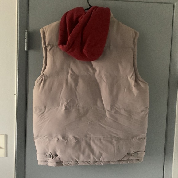 Footaction puff vest/Size Large/LHGT GRY/BUGAND/REMOVABLE HOODIE - Picture 2 of 6